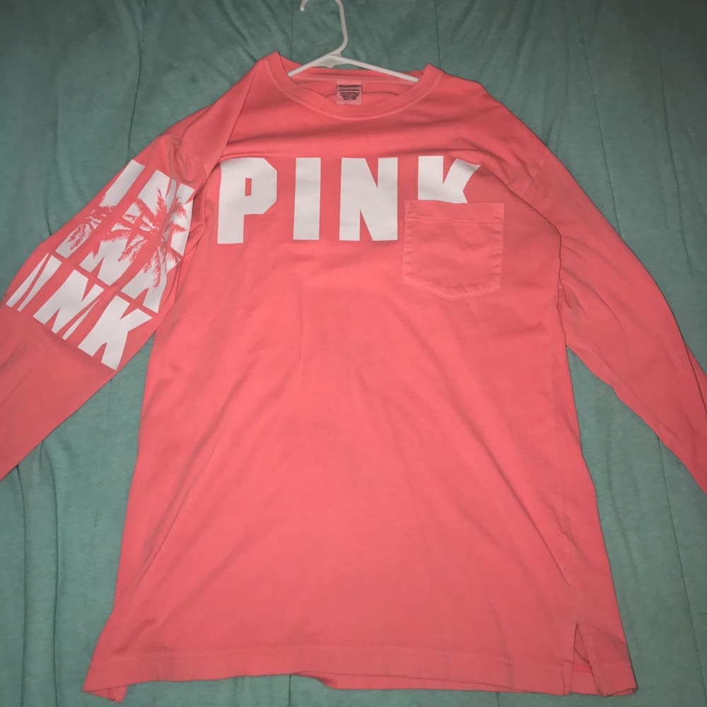 Hot pink long sleep tee